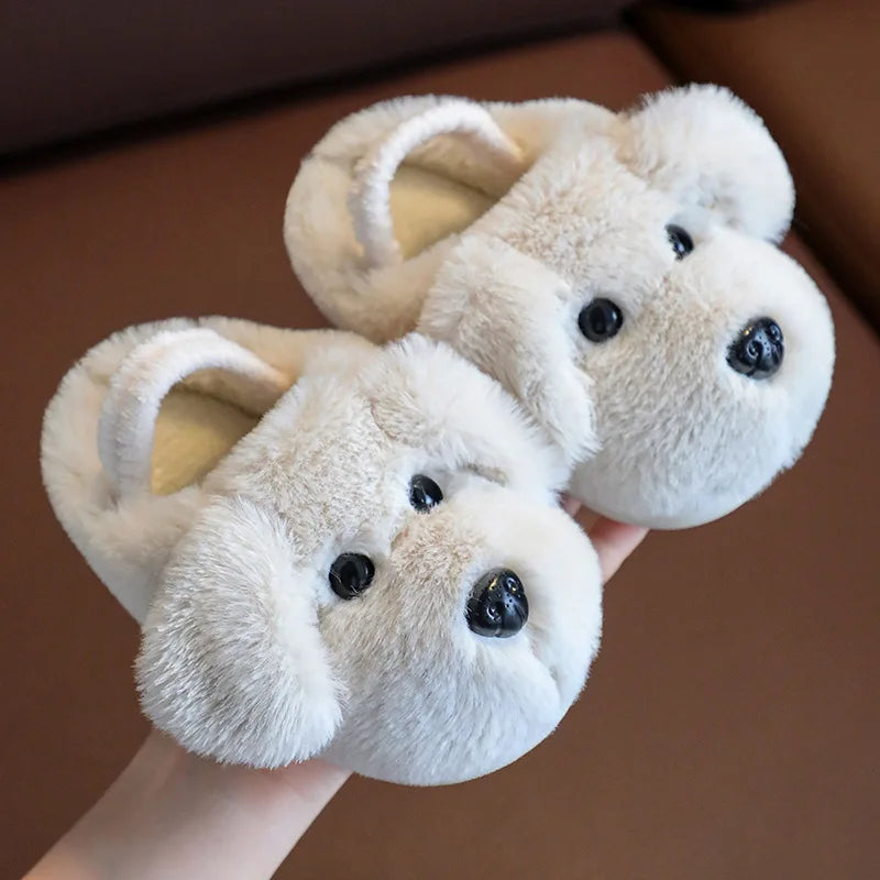 Children's Cotton Slippers for Boys Aged 1-5 Years Old Cute Cartoon Girls' Slippers Infants and Young Children Autumn and Winter kids_shoes