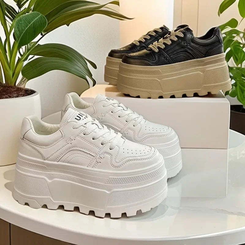 Platform Womens Shoes Non-slip Women Running Shoes Designer Vulcanized Shoes Lace-up Wear-resistant Sneakers for Women 2025 New sneakers_platform