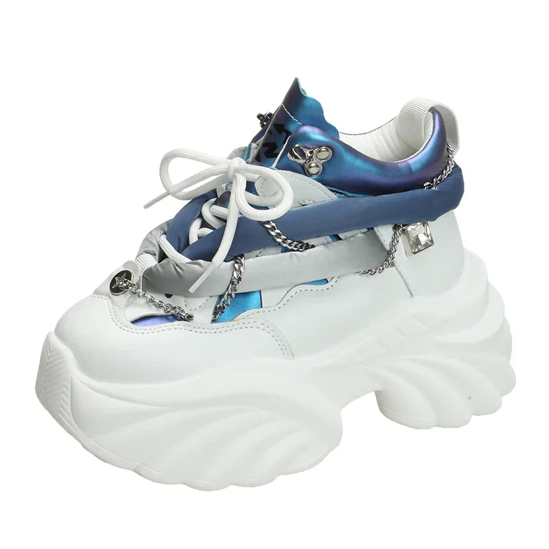 Lovely Kawaii Women sneakers wedge casual shoes woman sneakers women running shoes woman lace-up female sneakers Loafers Shoes sneakers_platform