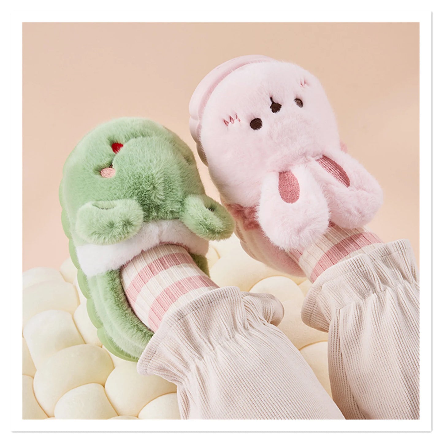 Children's cotton slippers, autumn and winter, indoor anti-skid and warm cartoon for men, women, small and medium-sized children kids_shoes